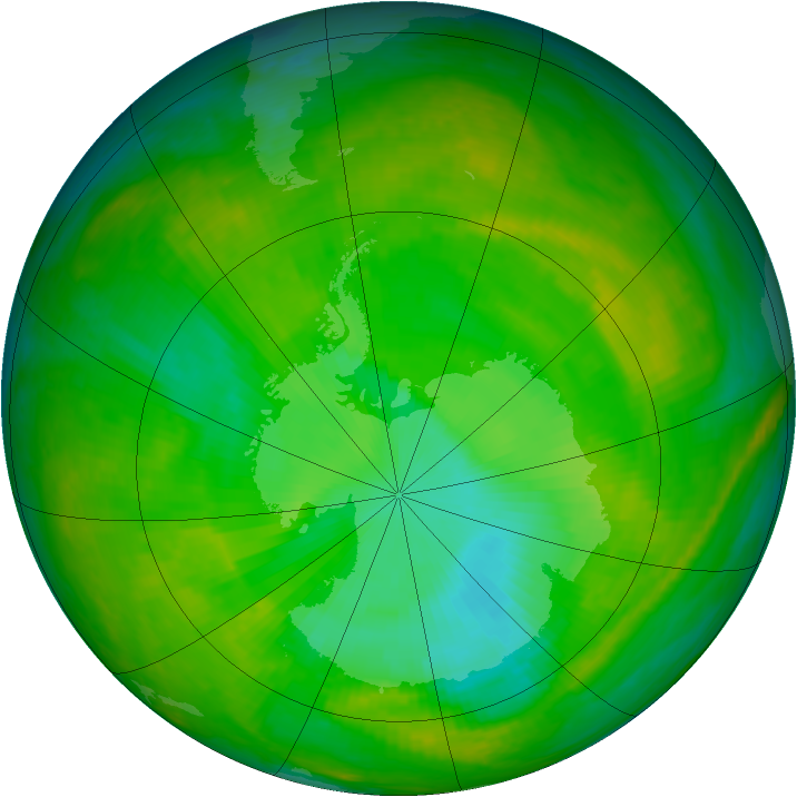 Antarctic ozone map for 24 November 2002